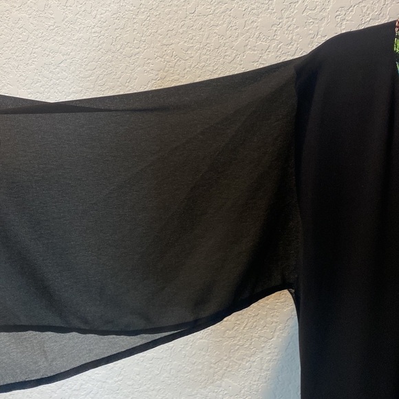 Elaine Turner Embroidered Tia Black Maxi Dress - Medium - Picture 5 of 16